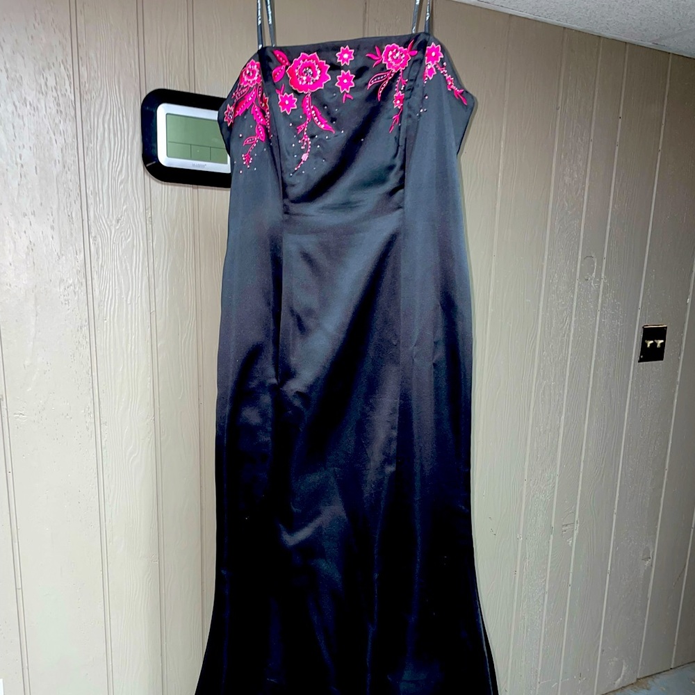 Size 13/14 strapless high low mermaid style long cocktail dress.